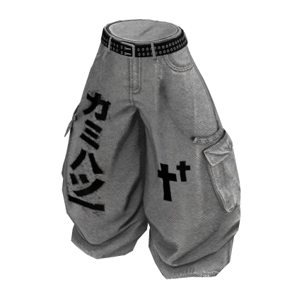 Baggiest Japanese Streetwear Jeans in White | Roblox Item - Rolimon's