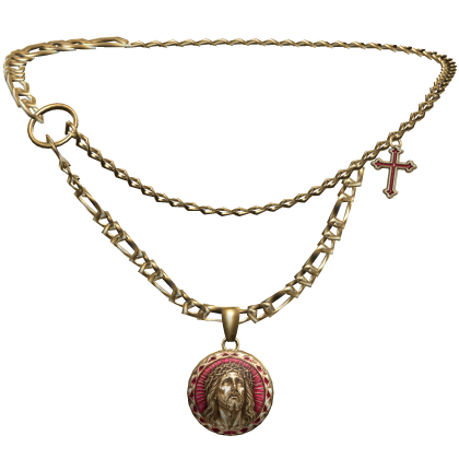 Jesus Asymmetrical Cross Chains Necklace ✝️ 