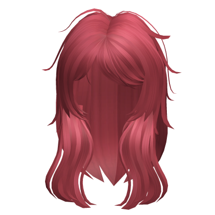 ♡ cute scruffy emo messy red hair Roblox item