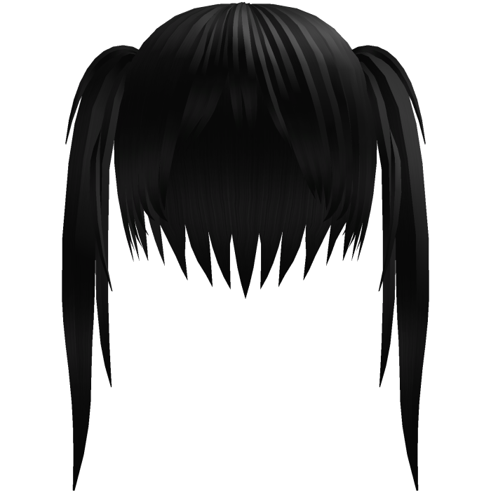 Black Emo Niche Twin Tails