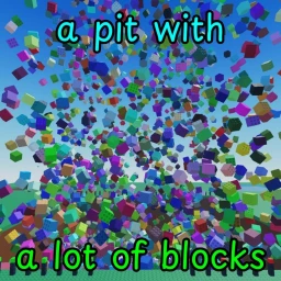 a pit with a lot of blocks icon