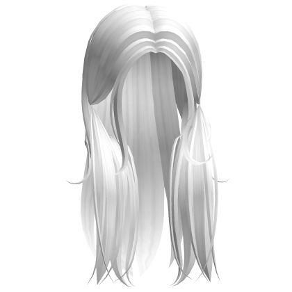 ✦ cute idol pigtails in white hair  Roblox item