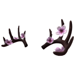 Cherry Blossom Deer Antlers