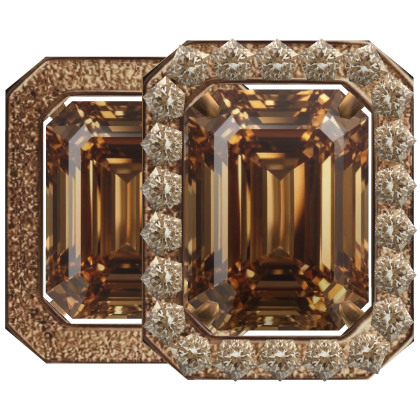 Luxurious Pendant Brown Earrings