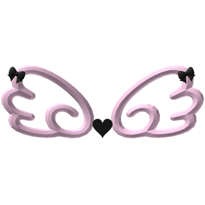 Little Angel Ribbon Wings - Pink Black Jirai Kei Roblox item