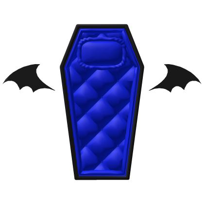 Bat Goth Vampire Doll Coffin Bed - Black Blue Roblox item