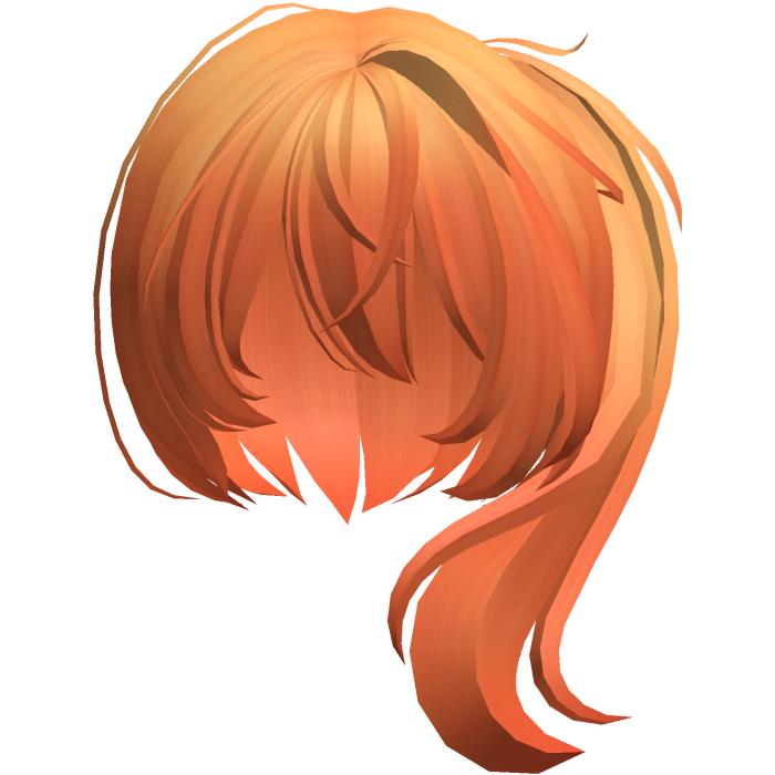 moe vkei emo messy side ponytail orange