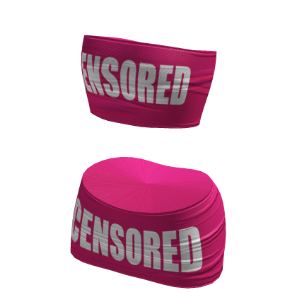 Y2K Censor Tube Top & Skirt | Pop Pink thumbnail