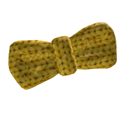 Cute Bright Knit Bow (Yellow)