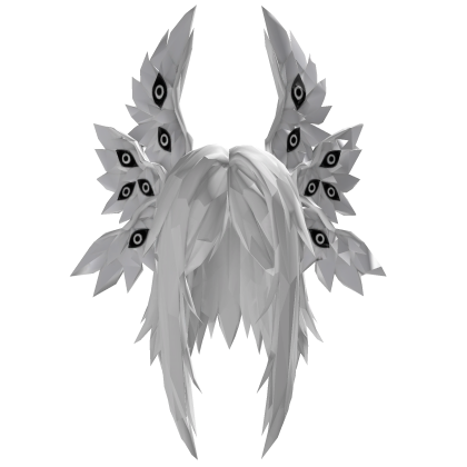 Angelic White Winged Eye Hair