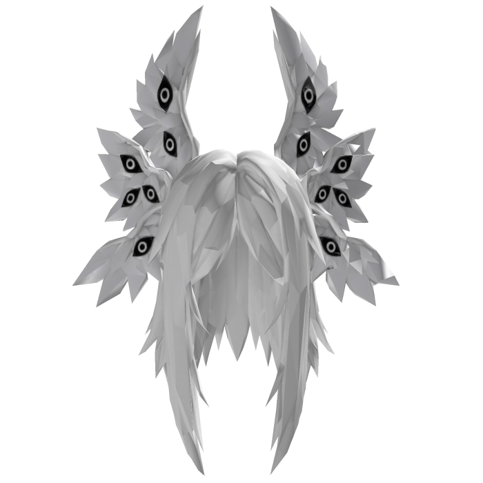Angelic White Winged Eye Hair
