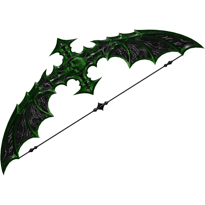 Skullbound Green Goth Reaper Bow