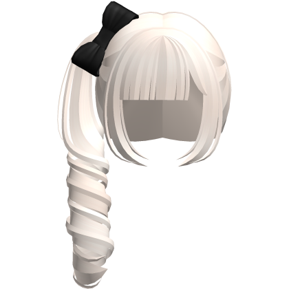 cute doll swirly side ponytail beige