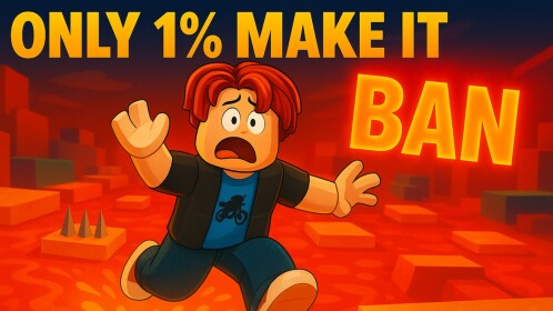 Easy Obby but you get banned if you die!