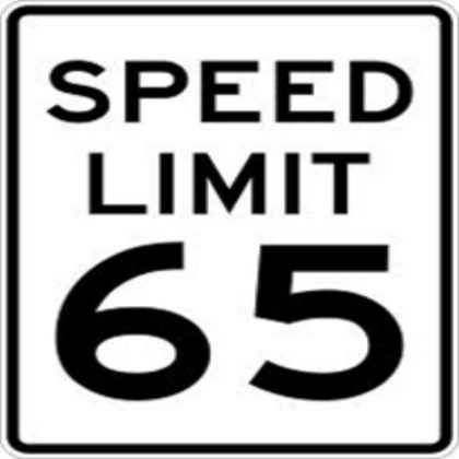 speed limit 65 sign Roblox decal