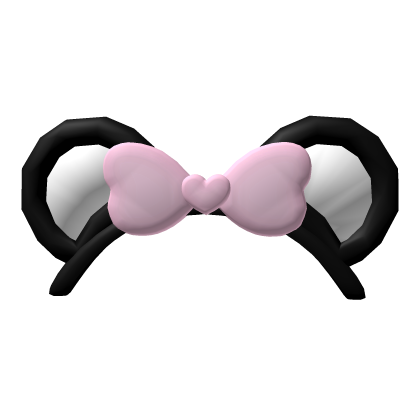 ♡ cute panda ears with pink bow