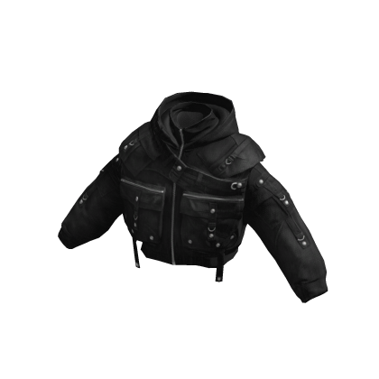 Layered Street Techwear Jacket Black