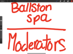 Ballston Spa- MODERATOR