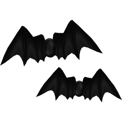 ♡ Cute Kawaii Halloween Black Bat Hair Clips ♡ Roblox item render