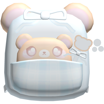 ♡ : blue cutecore silly bubbly bear backpack