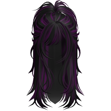 Wolfcut Spikey Half Up Purple Scene