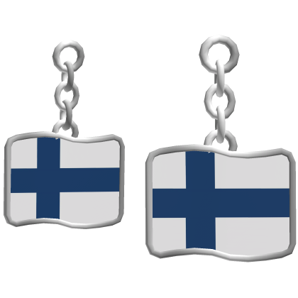 Finland Flag Earrings