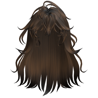 Long Wavy Wolf Cut Hair - Brown