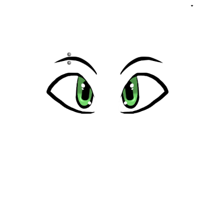 Green anime eyes Roblox decal