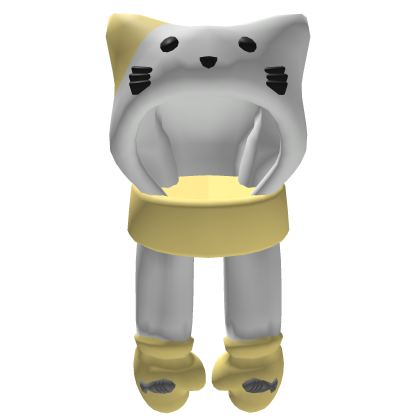 Cute Kawaii Yellow Cat Neko Hood Scarf Roblox item
