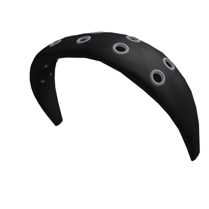 Pierced Eyelet Headband in Black