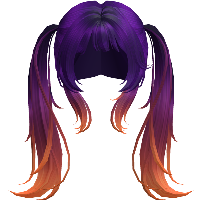 Halloween Purple Orange Cutesy Pigtails