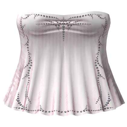 cute rhinestone mini dress - light pink stripes
