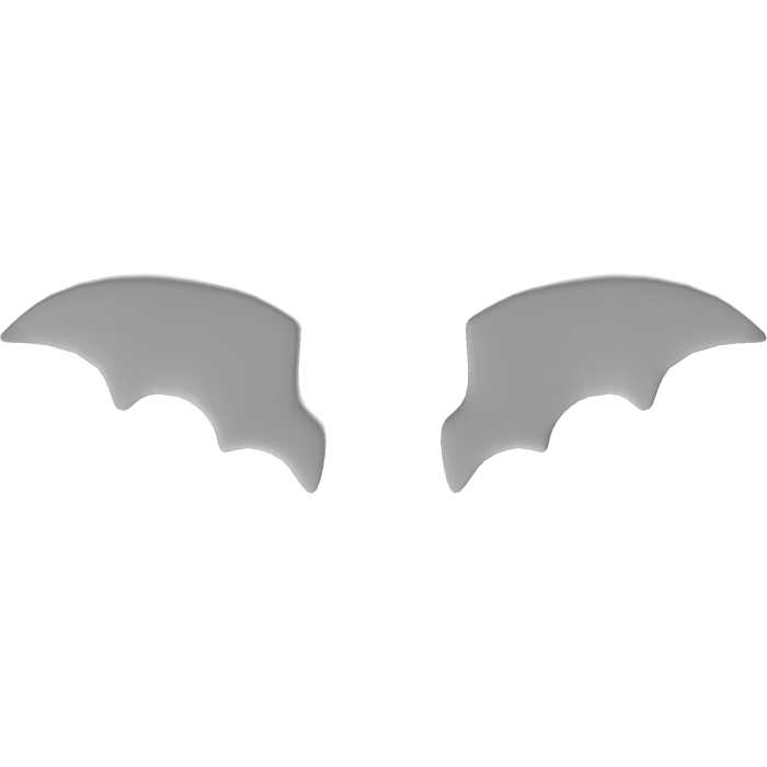 ♡ mini gloomy white bat kitty wings