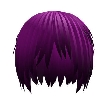 messy scenemo / vkei purple - black masc hair Roblox item