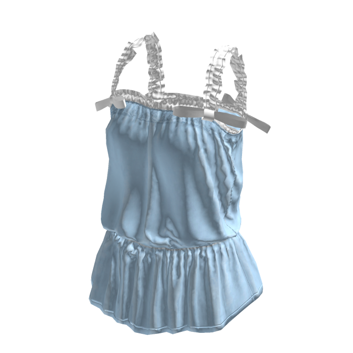 💜 Kawaii Coquette Lace Mini Dress_Pastel Blue