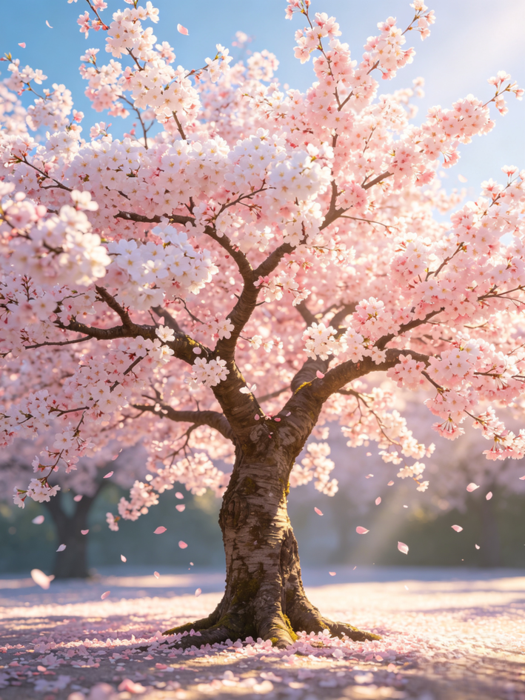 Stylized Cherry Blossom Tree PBR preview 1
