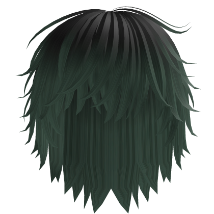Green/Black Ombre Messy Boy Hair Roblox item