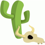 Skull & cactus