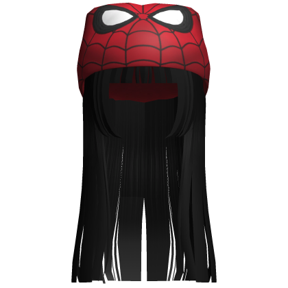 Spider Man Beanie Long Black Hair