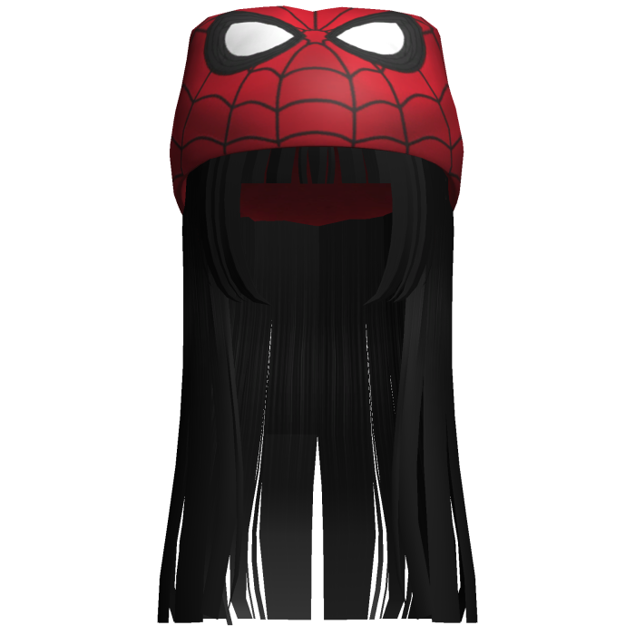Spider Man Beanie Long Black Hair