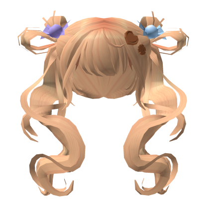 blonde curl twintails candy hair (Hatsune Miku) Roblox item