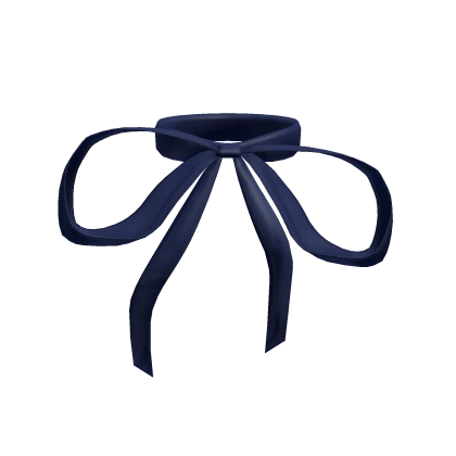 Short Dainty Neck Bow in Blue Roblox item thumbnail