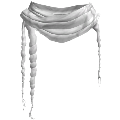3.0 White Grunge Brutalist Wrinkled Scarf