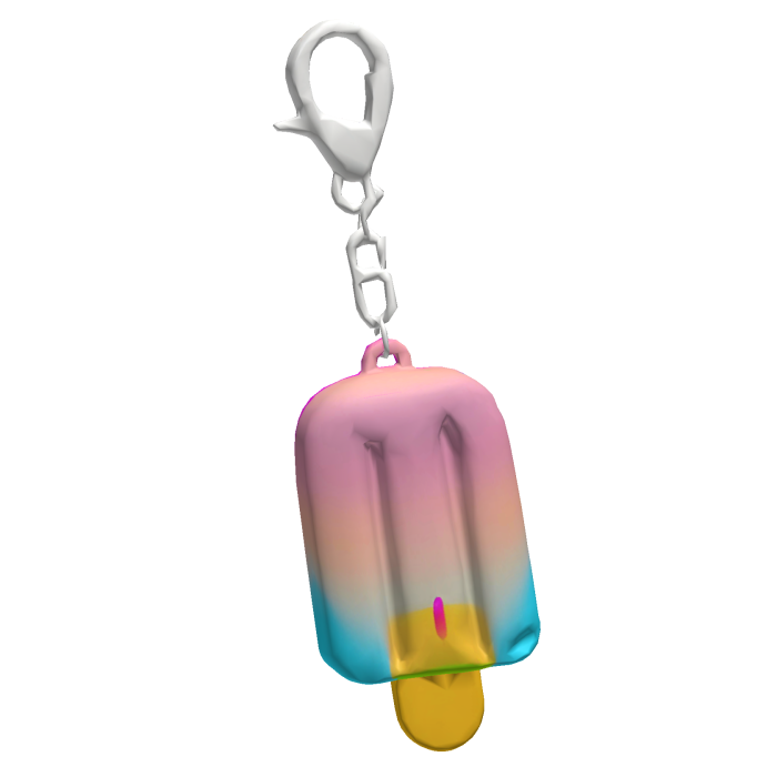 Rainbow Popsicle Keychain