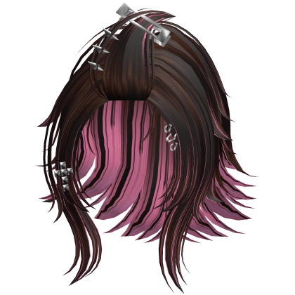 Punk Wolf Cut 1 Dark Brown & Light Pink