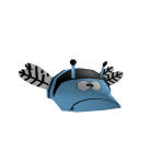 Sad blue bee hat