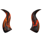 (CODE= 7829 ) Galvanized Lava Azure Peak Horns