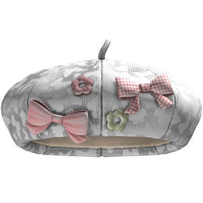 Igari Bow Beret (White Butterfly) Roblox item