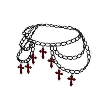 black red cross body jewelry belt