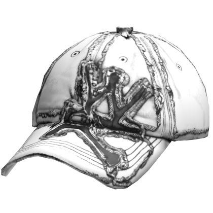 White Distressed Backwards Hat Roblox item
